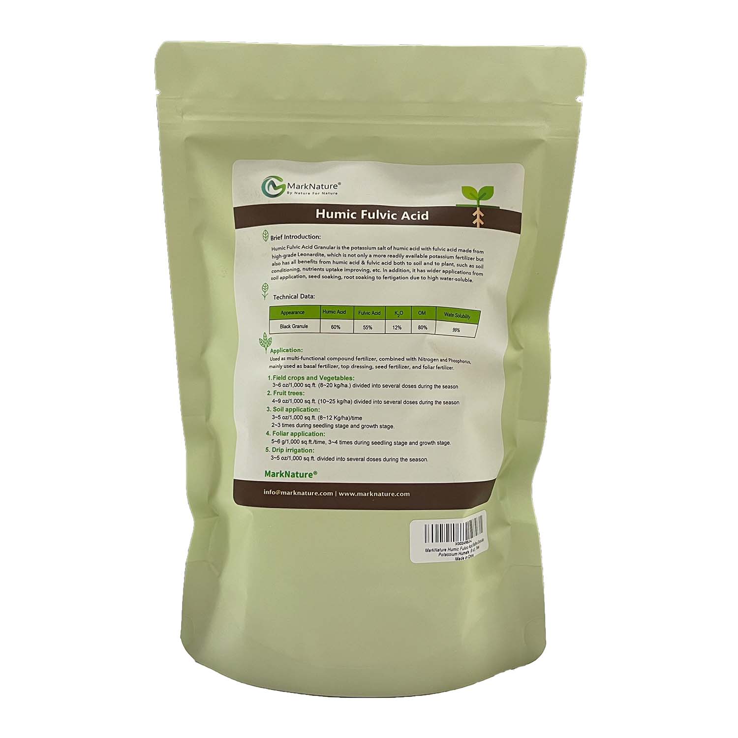 Organic Humic Fulvic Acid Granular with Exceptional Hard Water Solubility