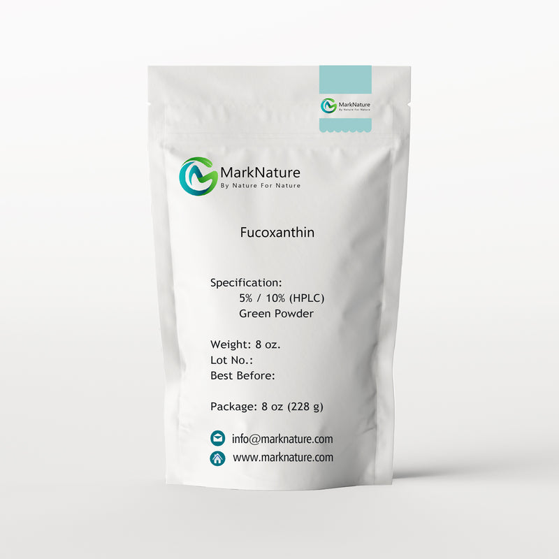 Fucoxanthine, poudre d'extrait d'algues brunes vertes, 5%/10% HPLC, 228g (8 oz)